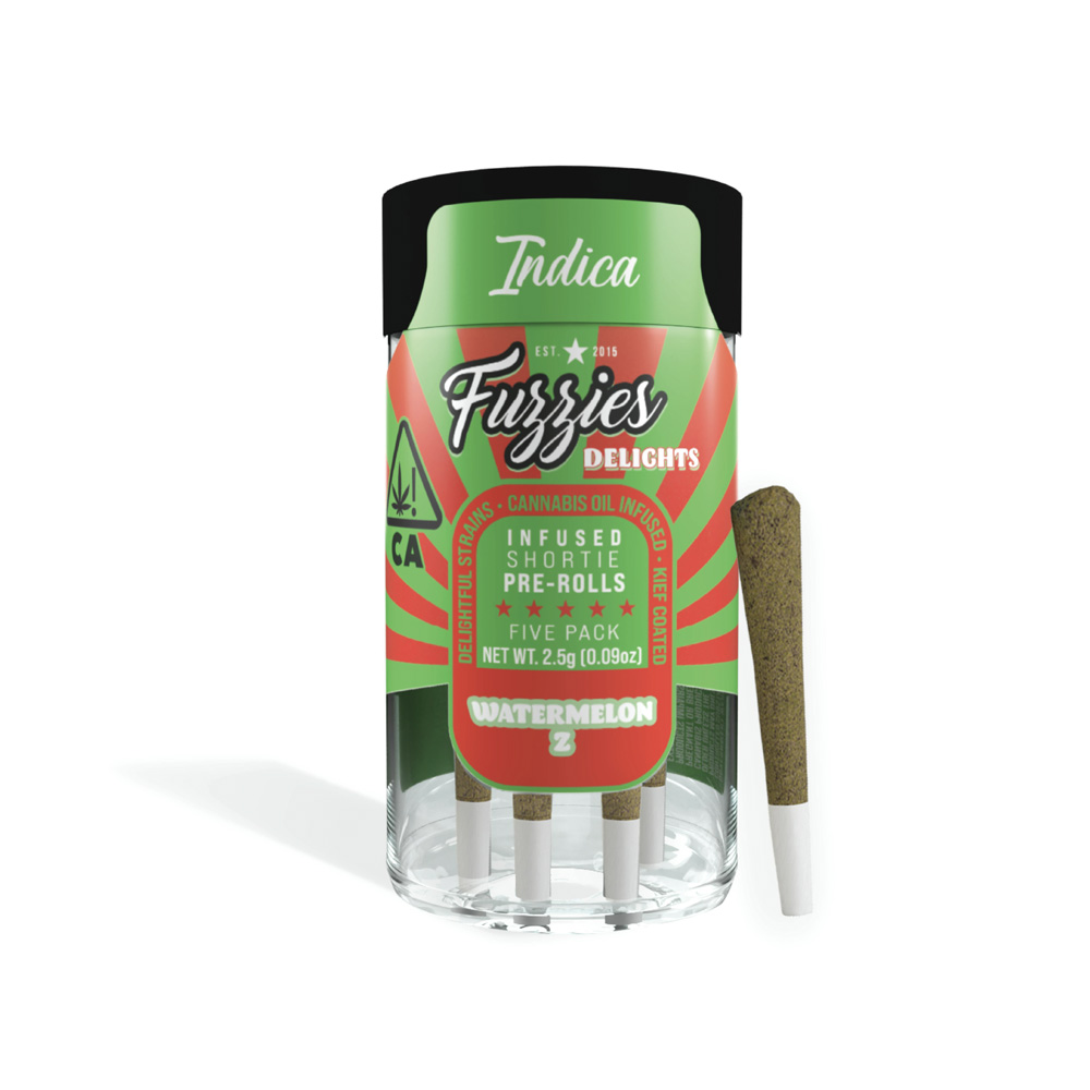 Photograph of product: WATERMELON Z DELIGHTS INFUSED PRE-ROLL 5-PACK [2.5 G]