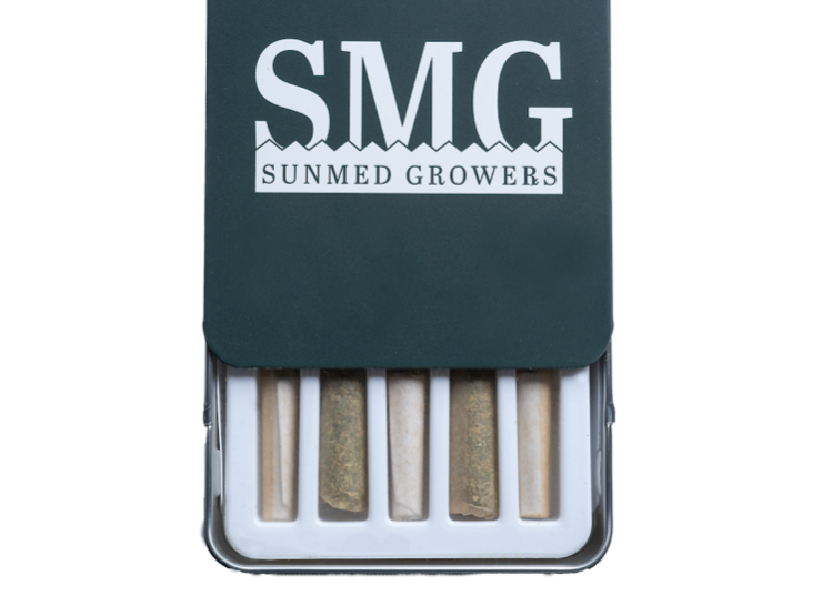 Photograph of product: Sunmed | Sour Diesel 5pk Joints | 2.5g