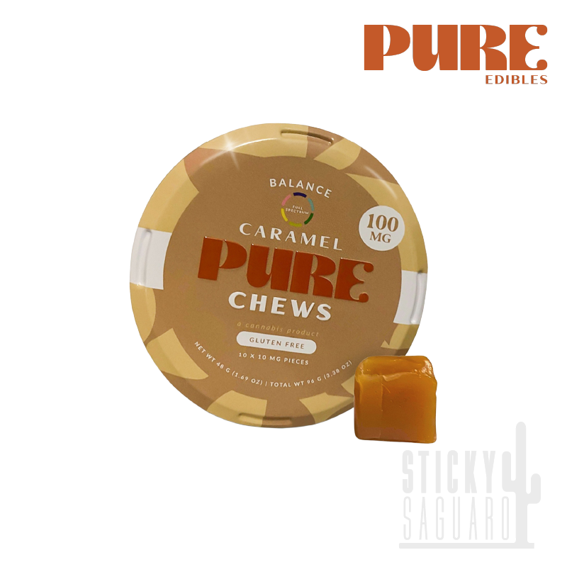 Photograph of product: Pure Caramel Chew (H) 100mg