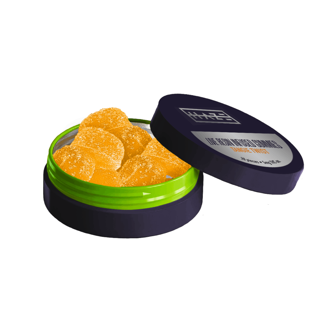 Photograph of product: Haze Tangie Twist Live Resin Gummies 20pk 100mg