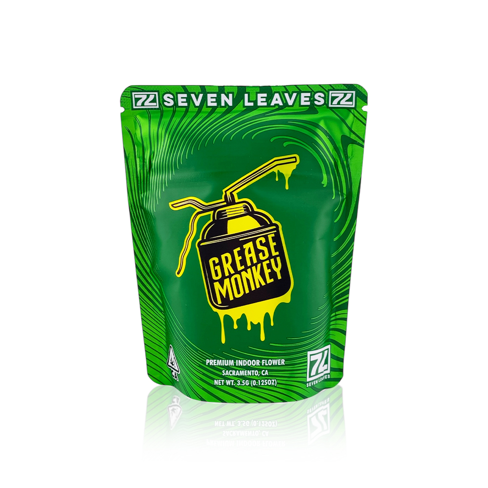 Photograph of product: SEVEN LEAVES - Flower - Grease Monkey - 3.5G
