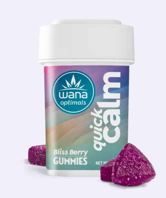 Photograph of product: Wana Quick Calm Gummies 10mg THC 100mg CBD 100mg CBG L-Theanine