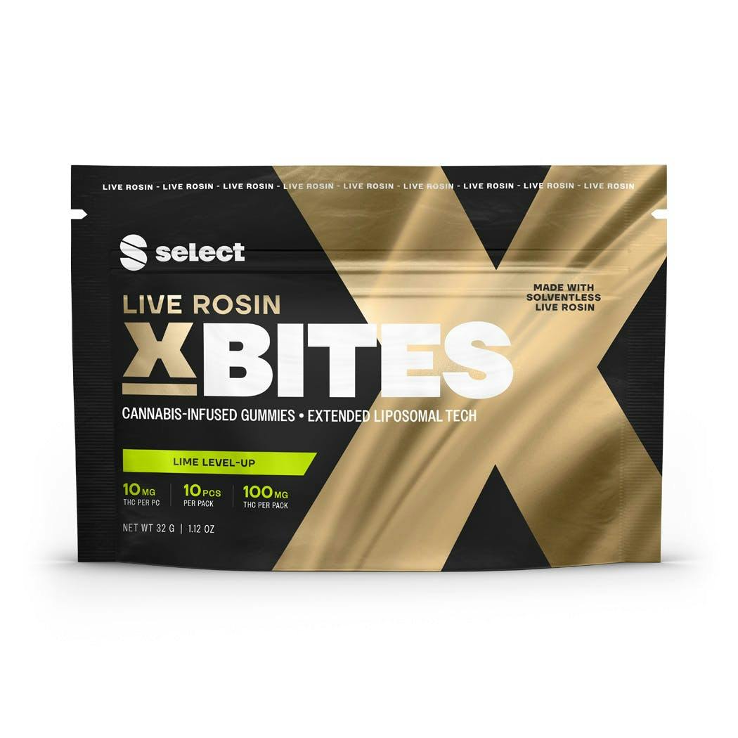 Photograph of product: Select: Rosin X-Bites Lime Level Up 100mg