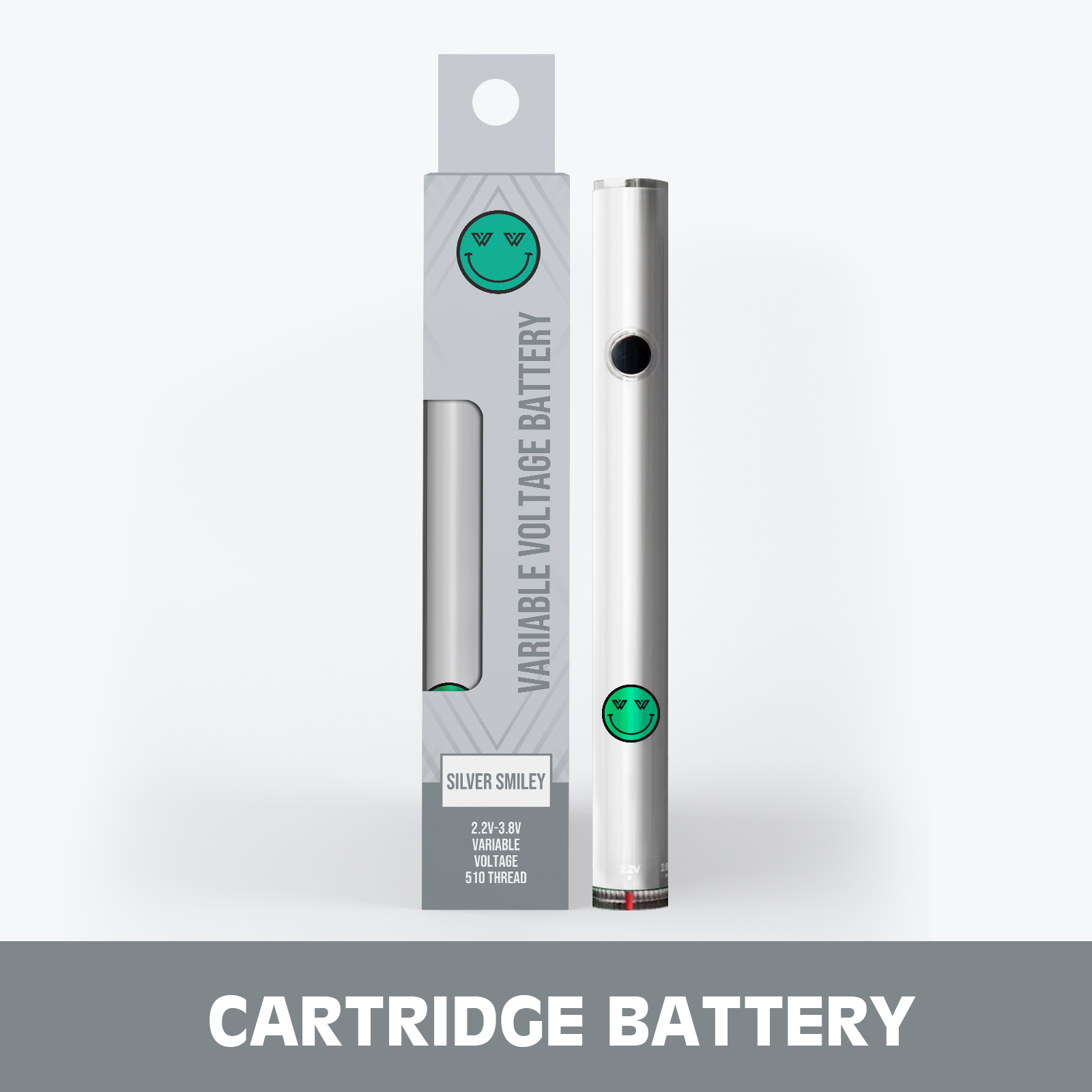 Photograph of product: (NEW) Wellgreens - 510 Variable Battery (Silver Smiley)