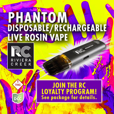 Photograph of product: Riviera Creek - Live Rosin - Disposable - Phantom (I) - 0.5g