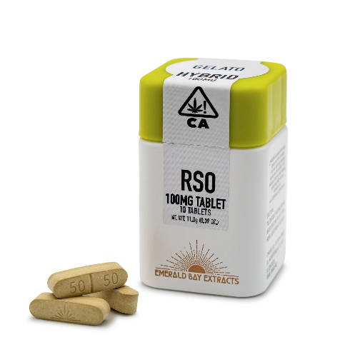 Photograph of product: Emerald Bay Extracts Tropical Cherries  RSO Tablets (10 X 100mg)