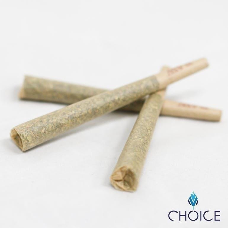Photograph of product: Choice 1g Preroll - Platinum OG Kush