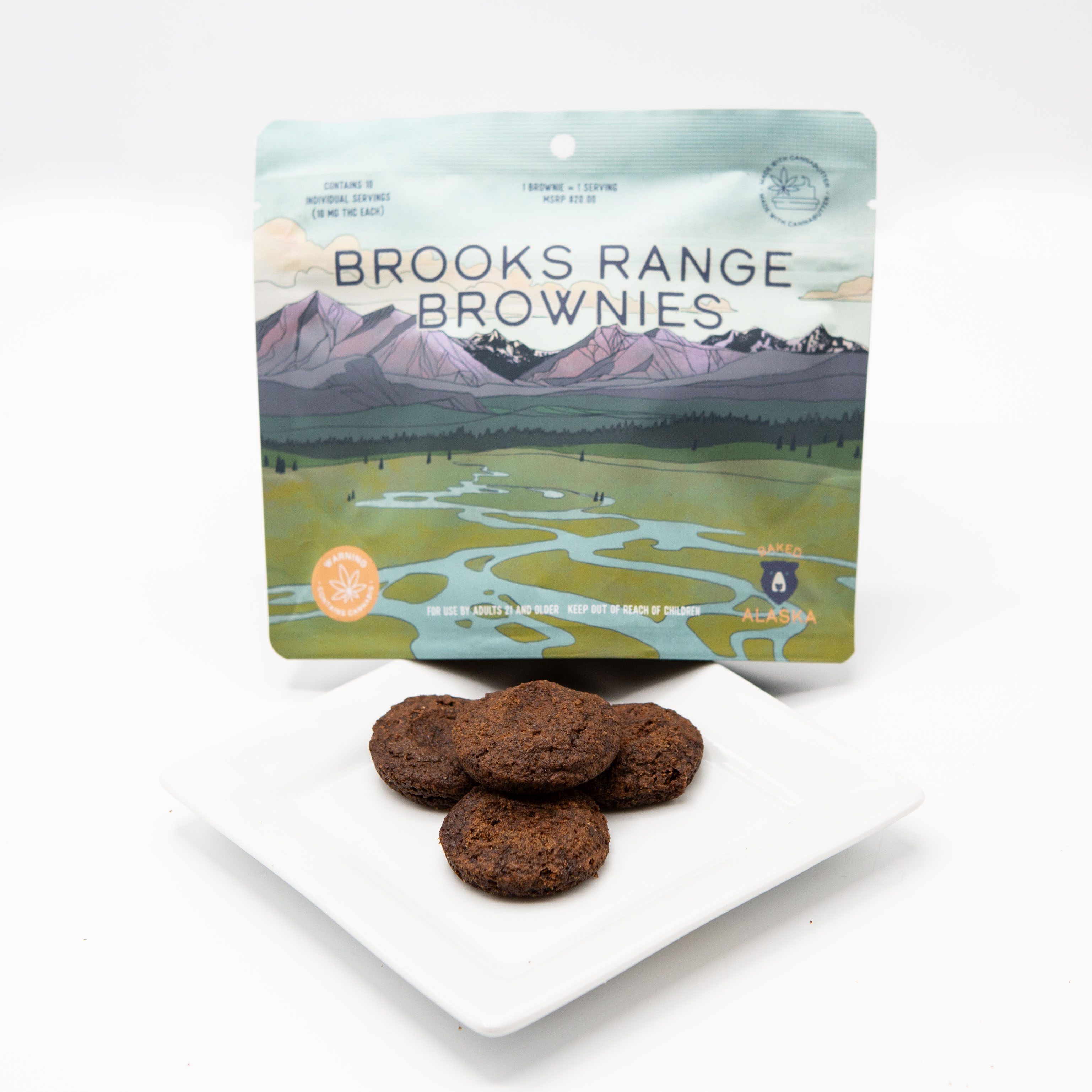 Photograph of product: Brooks Range Brownies (Oui'd) - 100mg