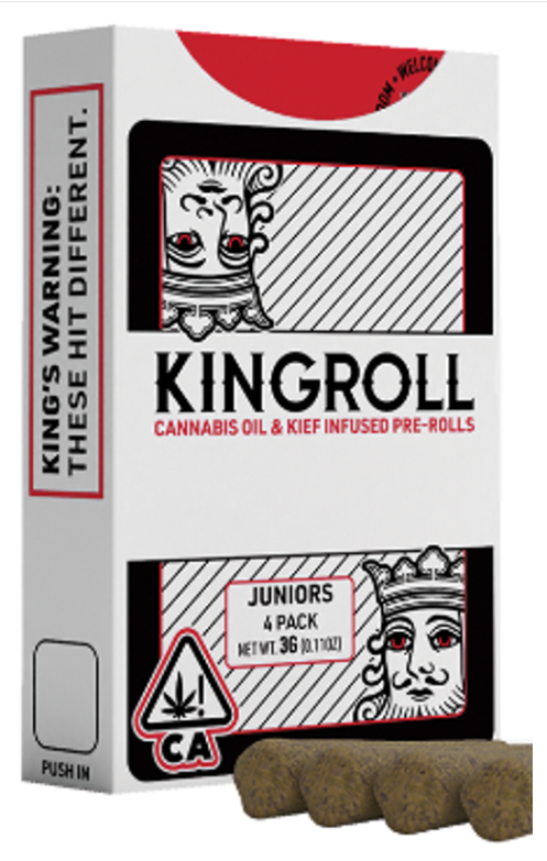 Photograph of product: [Kingroll Jr] Infused Preroll 4 Pack - 3g - Hybrid Variety #5