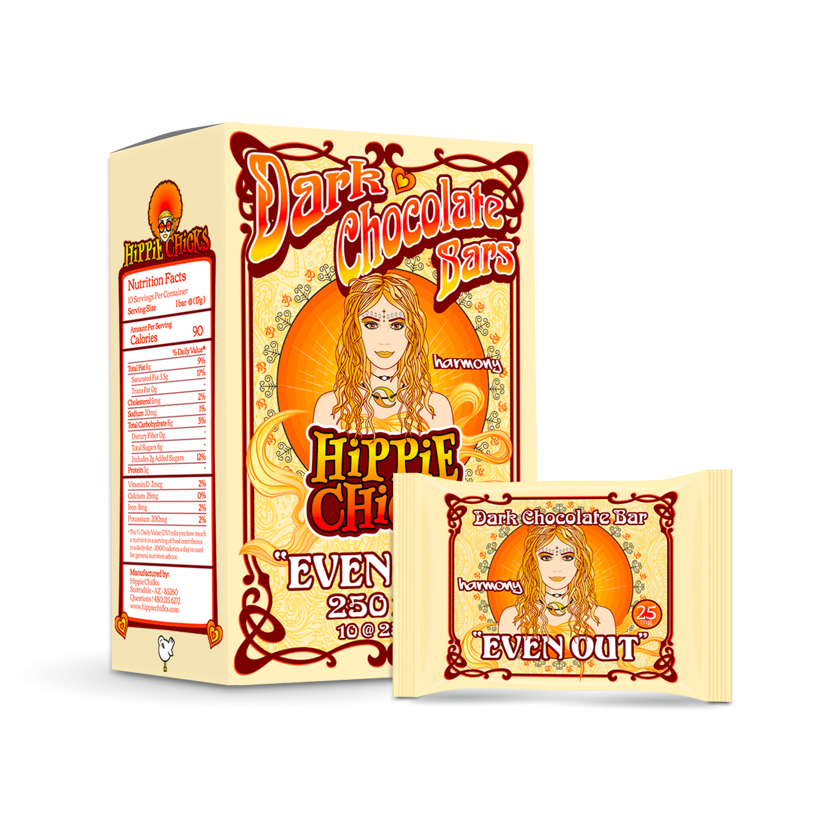 Photograph of product: Even Out Dark Chocolate Bars 10-pack