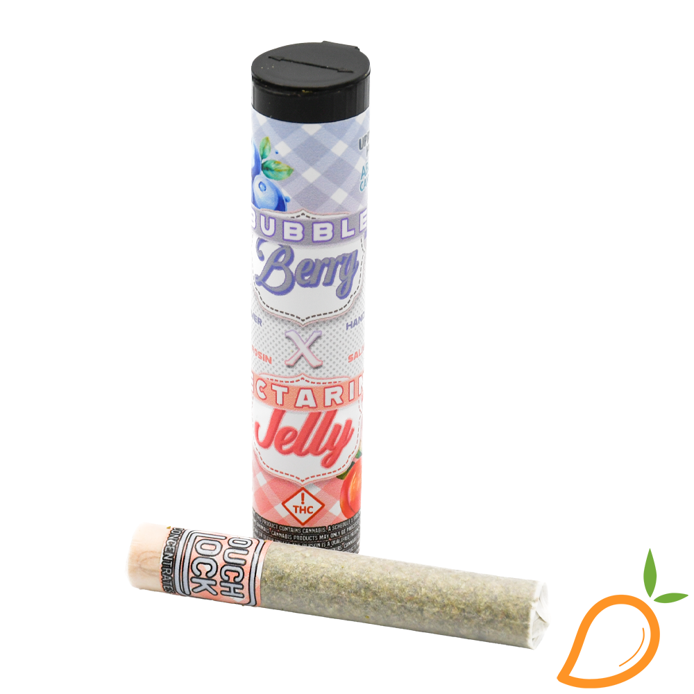 Photograph of product: 1.5g Bubble Berry x Nectarine Jelly Infused au chocolat Hole Couchlock