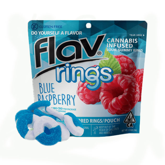 Photograph of product: Flav Blue Razz Rings | 100mg