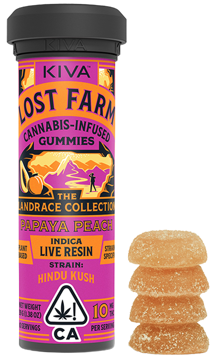 Photograph of product: Lost Farm | Papaya Peach (Hindu Kush) | 39G 10PK