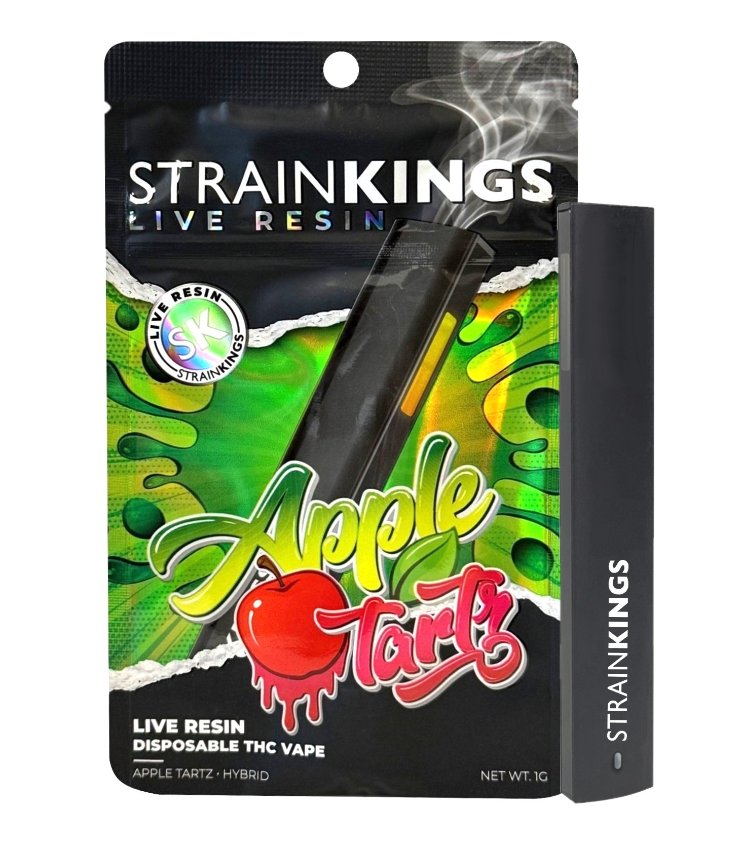 Photograph of product: Strain Kings Apple Tartz Live Resin All-In-One Vape Rec