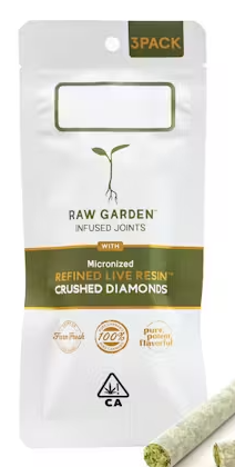 Photograph of product: 3pk Strawberry Lemonade Diamond Prerolls - Raw Garden