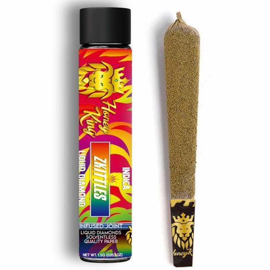 Photograph of product: Honey King - Zkittles Crushed Diamond Infused Preroll 1.5G - 