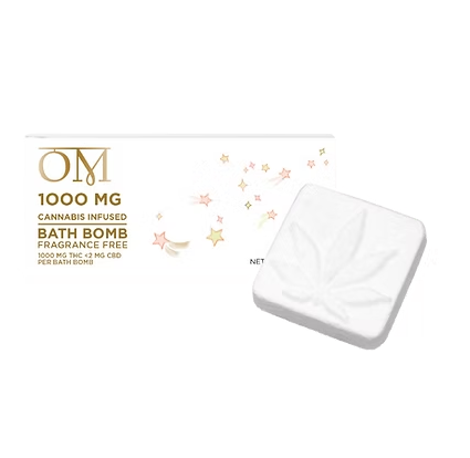 Photograph of product: OM Fragrance Free Extra Strength Bath Bomb 1000mg