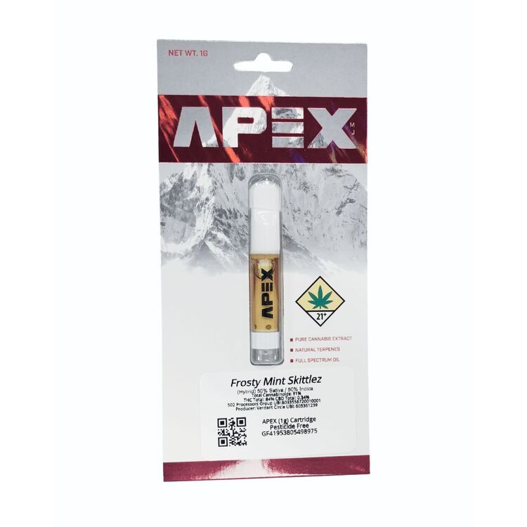 Photograph of Product: Frosty Mint Zkittlez Full Spectrum Cartridge (APEX)