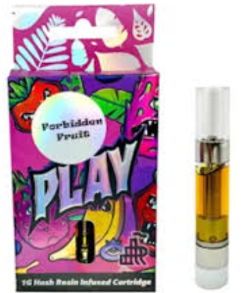 Photograph of product: Forbidden Fruit | PLAY | au chocolat Rosin/Distillate | 510 Cartridge