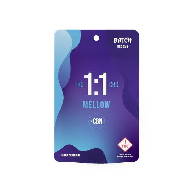 Photograph of product: Mellow (I) - (1:1 CBD:TH-oui+CBN) Cartridge - Become