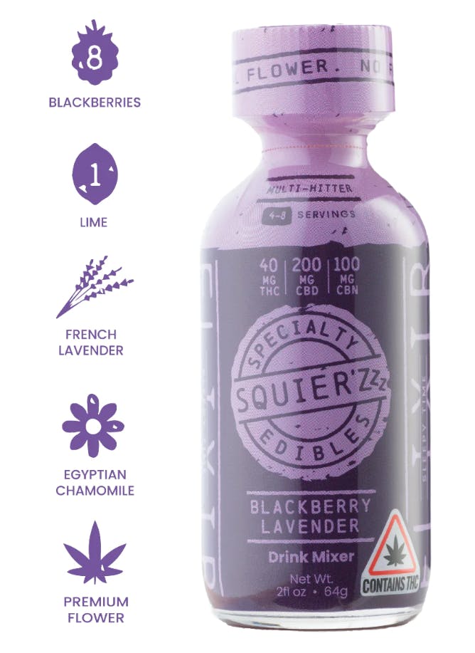 Photograph of product: 2:10:5 TH-oui/CBD/CBN Sleepy Time Blackberry Lavender Fast Acting au chocolat Rosin Tincture | 40mg