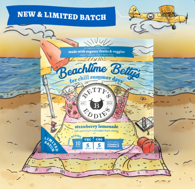 Photograph of product: Betty's Eddies | Strawberry Lemonade - 10pk | Edible | 100mg