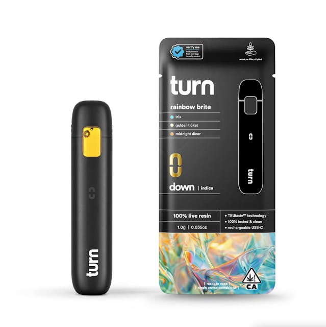 Photograph of product: Rainbow Brite Live Resin Ready-to-Vape (1g) - 