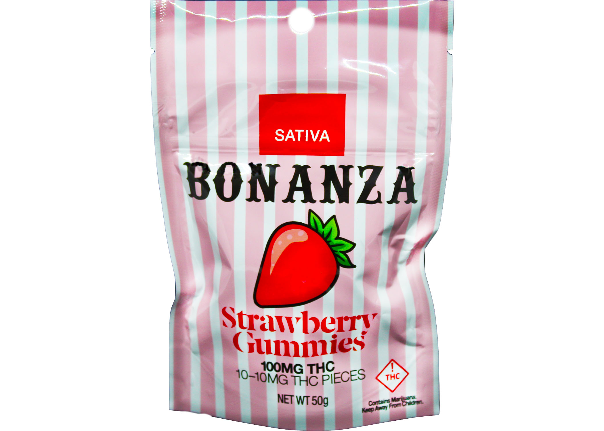 Photograph of product: Strawberry (S) - 100mg Gummies - BZ