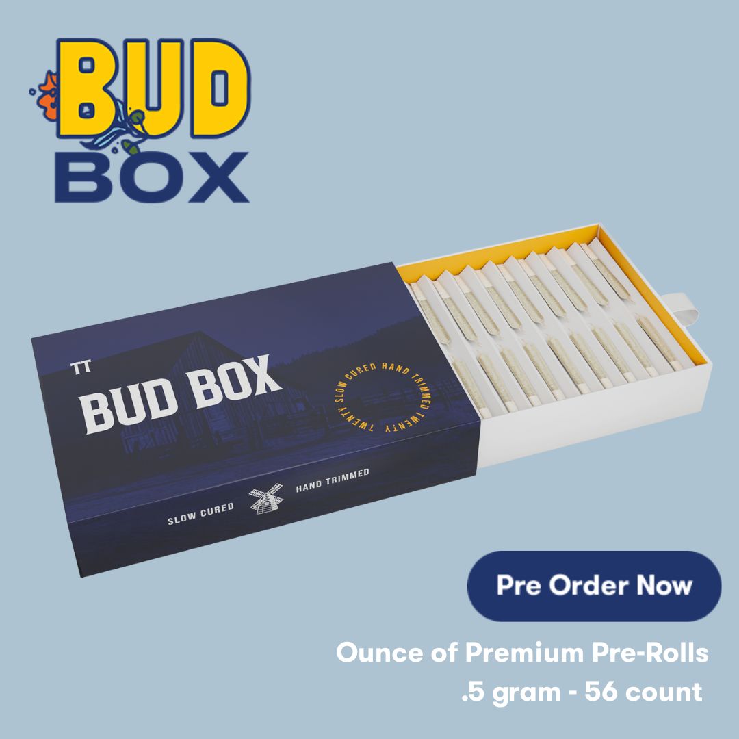 Photograph of product: Bud Box (au chocolat Burger) | 0.5g | 56pk Pre-Roll Box | Twenty Twenty