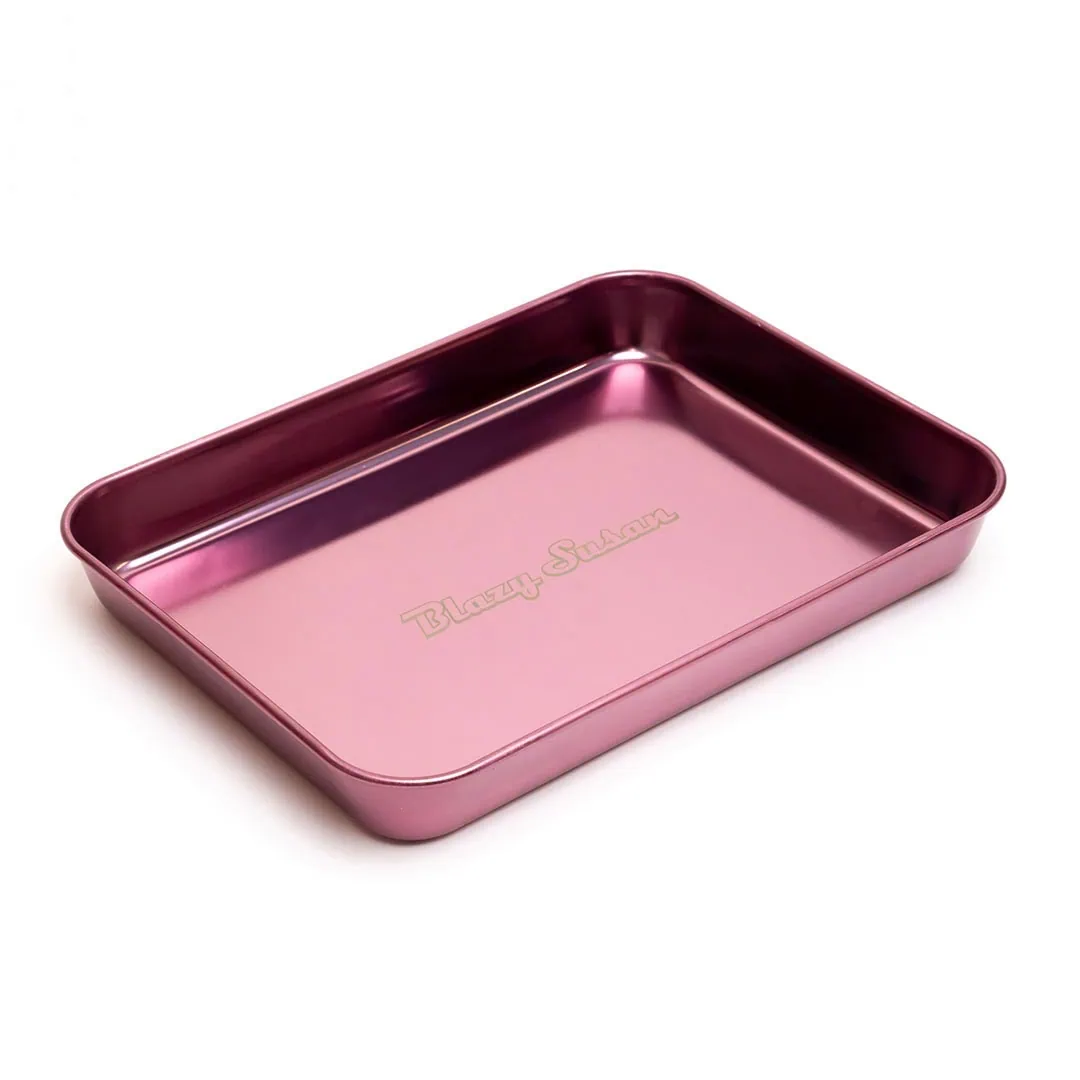 Photograph of product: Blazy Susan | Stainless Steel Rolling Tray | Purple