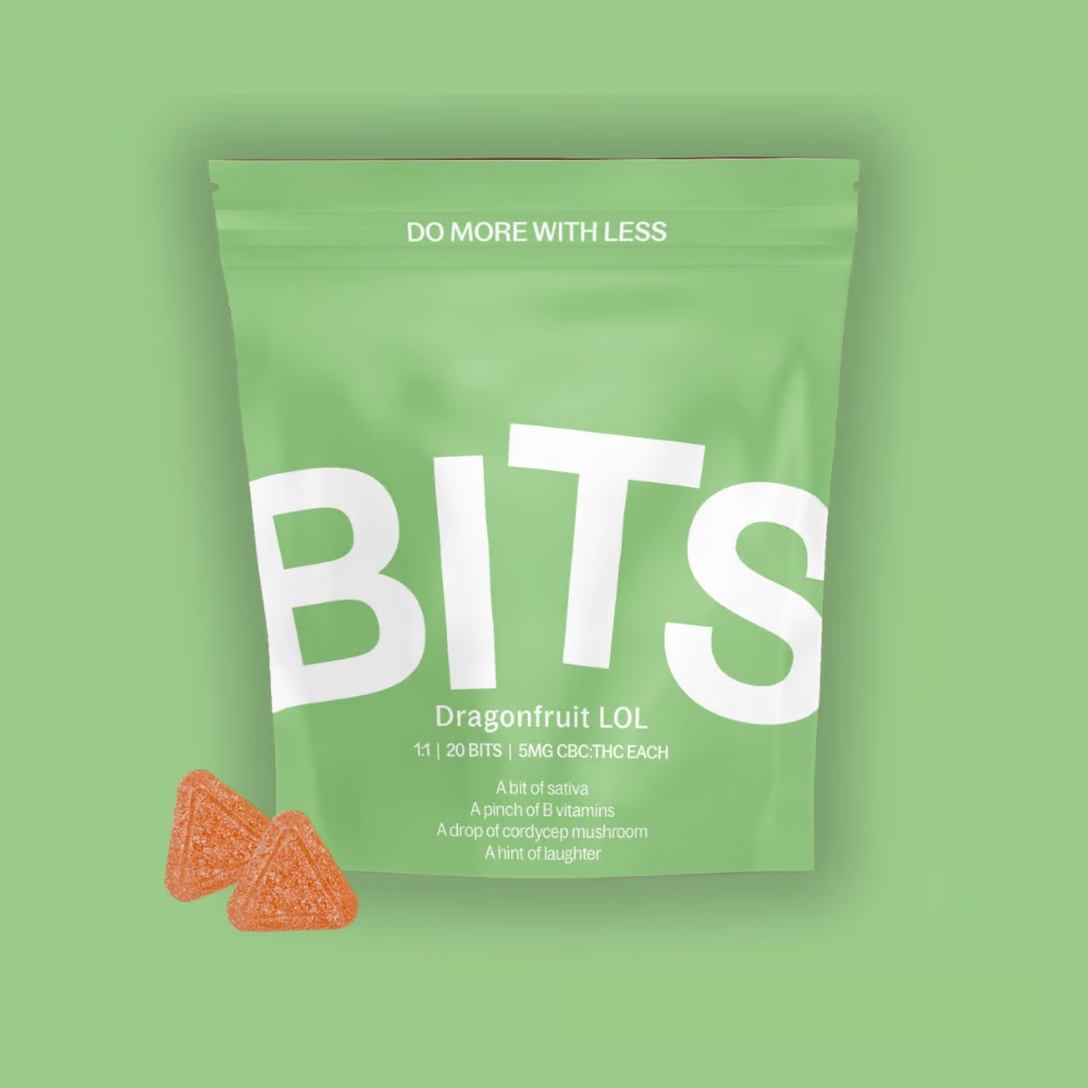 Photograph of product: BITS | Dragonfruit LOL 1:1 CBC:TH-oui Gummies | 5mg x 20-Pack