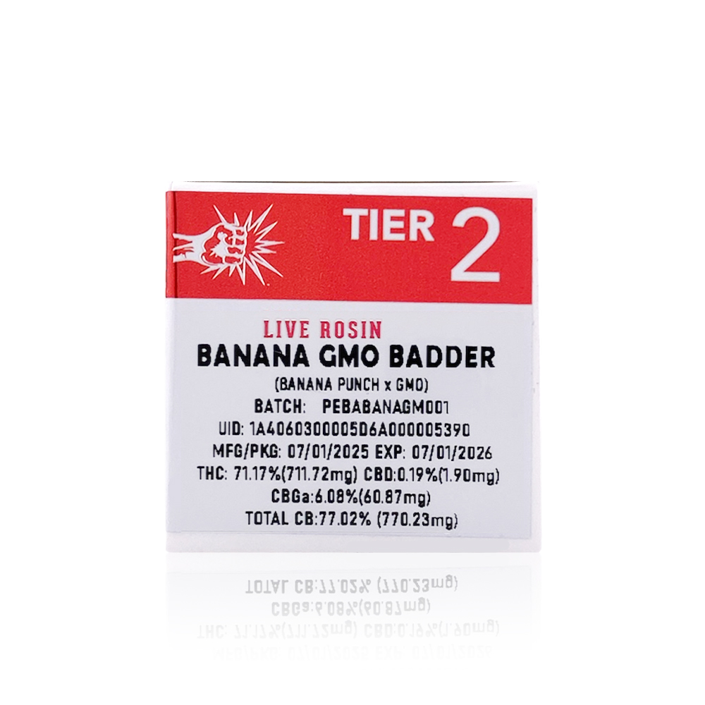 Photograph of product: Concentrate - Banana GMO - Tier 2 - Live Rosin Badder - 1G