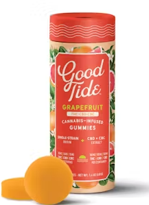 Photograph of product: Good Tide Gummies Grapefruit 1:1:1 TH-oui:CBD:CBC (H) 100mg