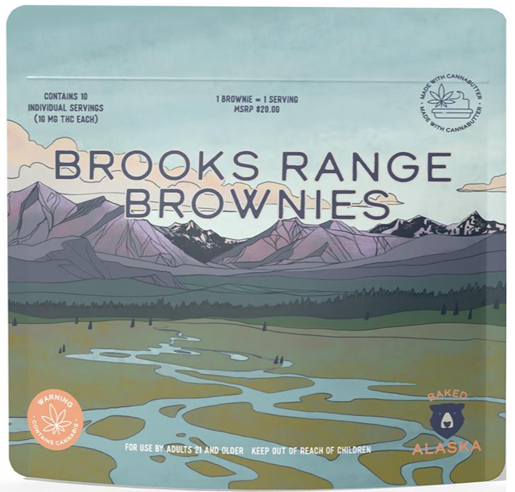 Photograph of Product: Baked Alaska (100mg) Brooks Range Brownies
