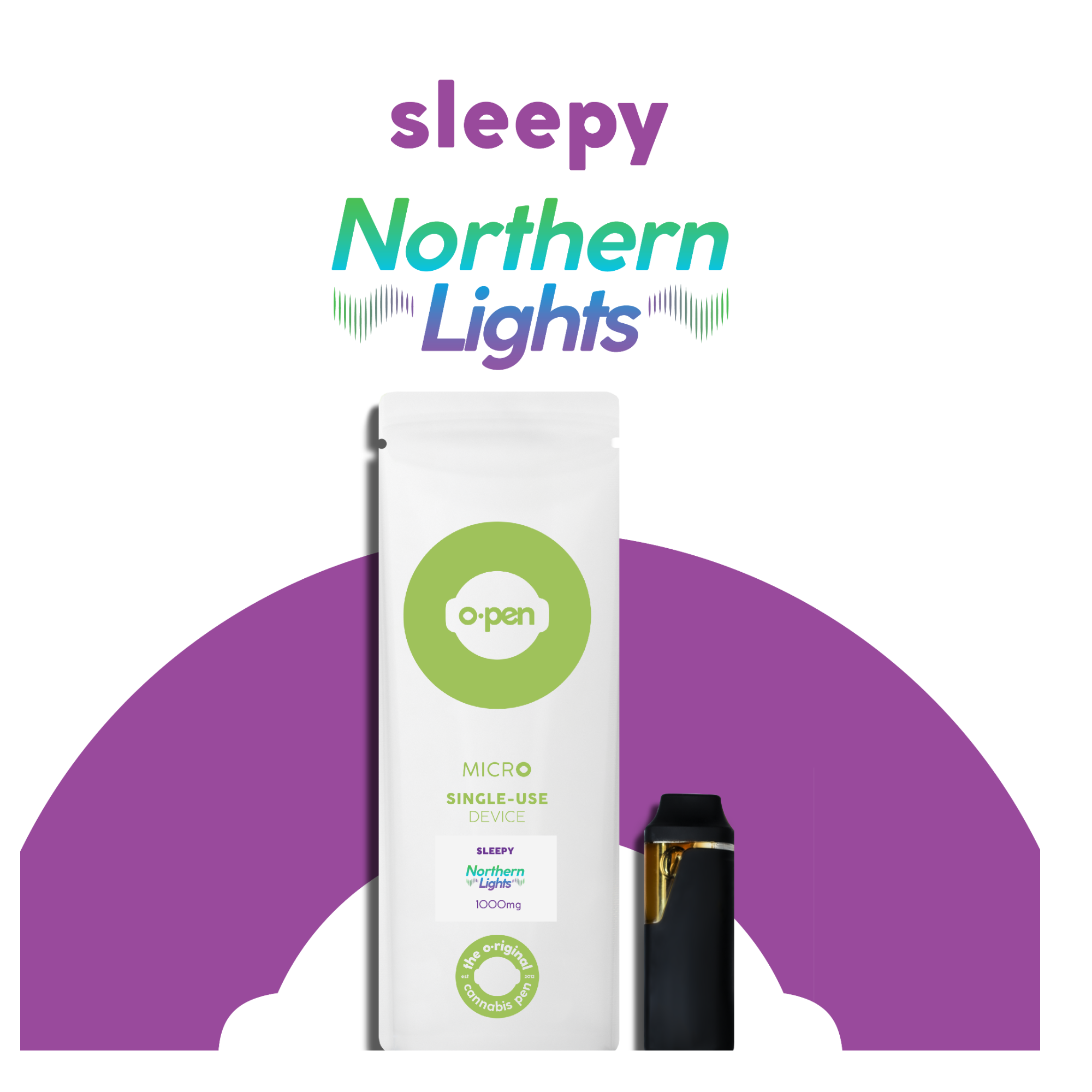 Photograph of product: O.pen 1000mg Disposable (I) Northern Lights