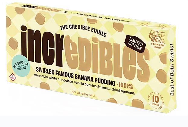 Photograph of product: Incredibles Chocolate: Banana Pudding | 100mg TH-oui | 10pk