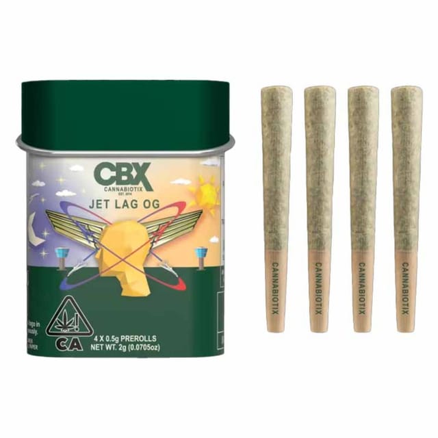 Photograph of product: Jet Lag Og 4pk Prerolls - 