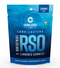 Photograph of product: Blueberry RSO Rest - 200mg RSO Gummies by Cannalicious Labs