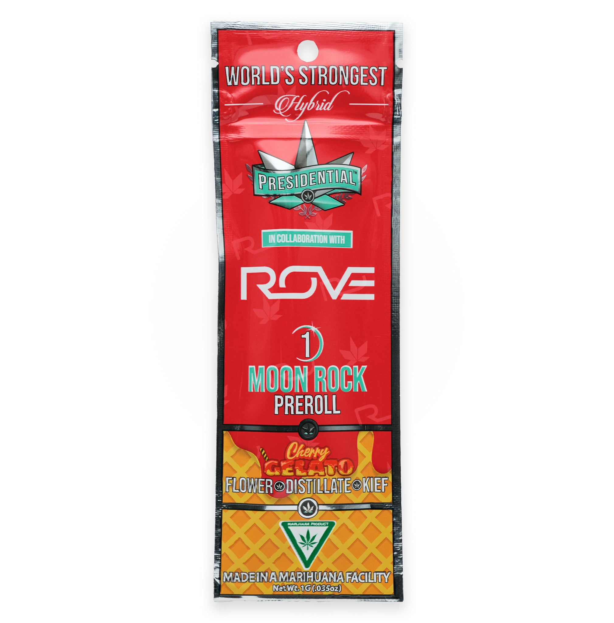 Photograph of product: Cherry Gelato | 1G Moon Rock Preroll