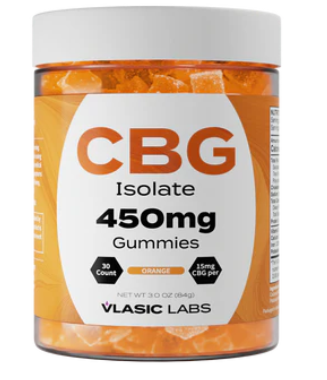 Photograph of product: Vlassic Labs | CBG Isolate | Orange | Gummies | 30pc. | 450mg