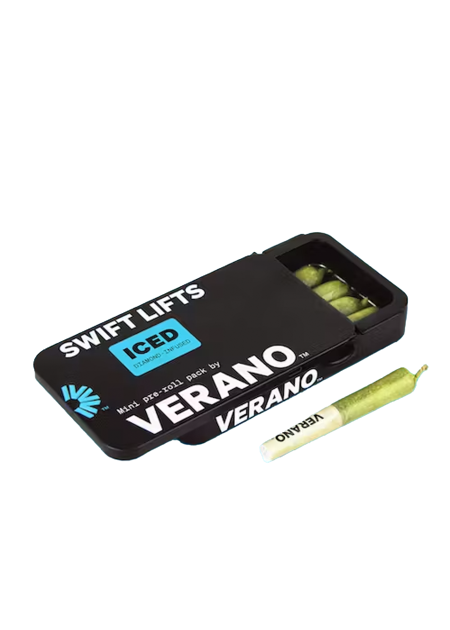 Photograph of product: Iced Swift Lifts | White Tangie Haze | Pre-Rolls | Infused .5g x 5pk