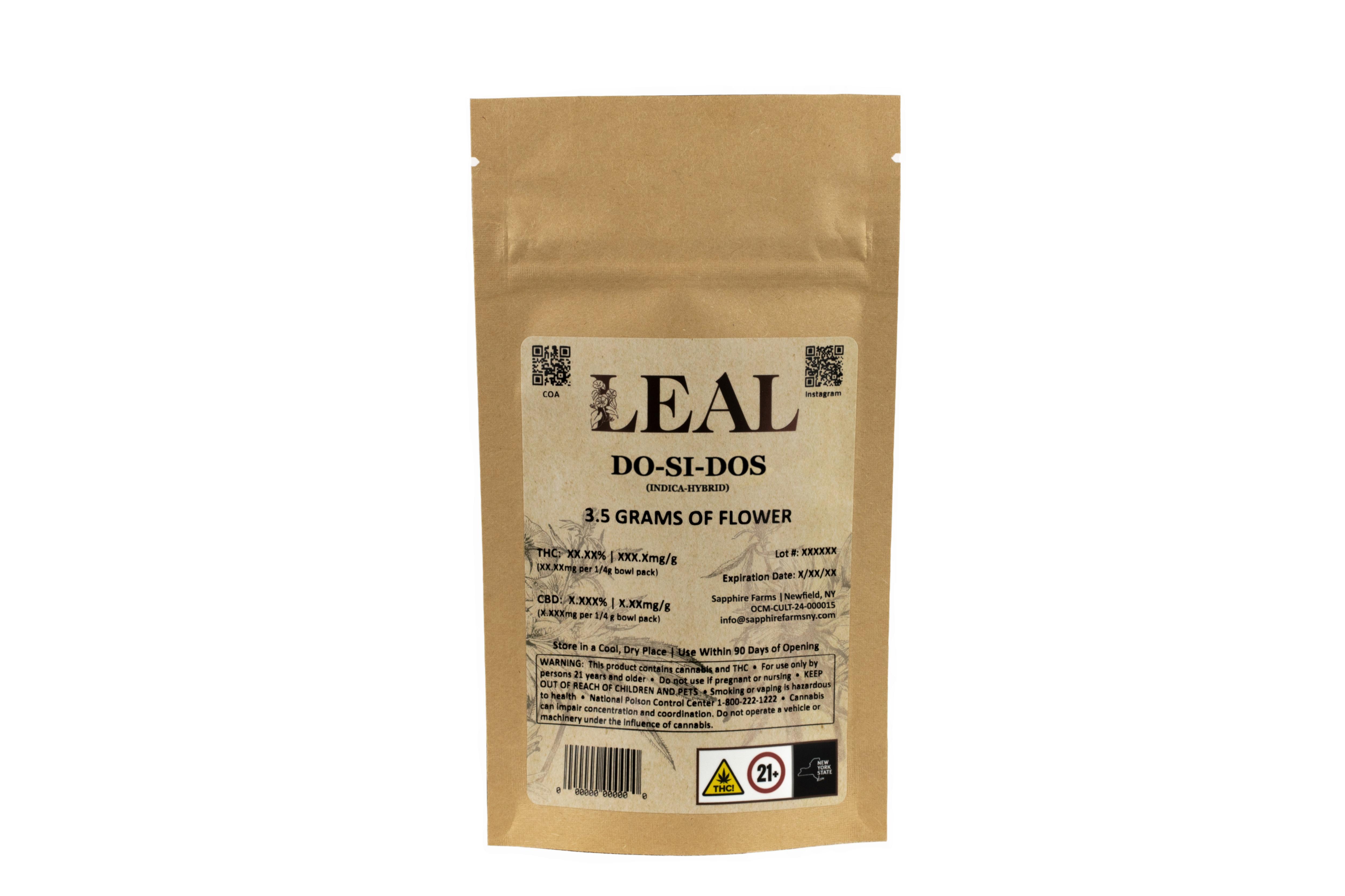 Photograph of product: Leal | Do-Si-Dos Flower - 3.5g