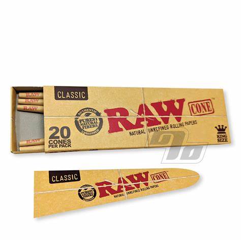 Photograph of product: Raw Classic King Size Cones 20 pk