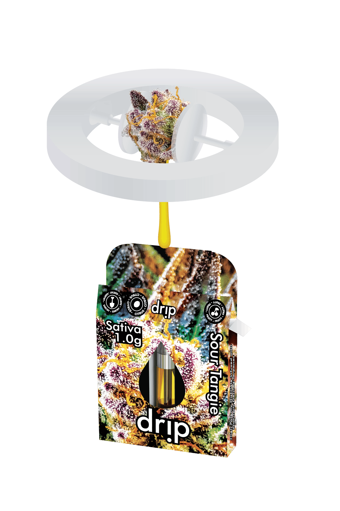 Photograph of product: Drip | Sour Tangie | Vape Cart | 1g | Oui'd