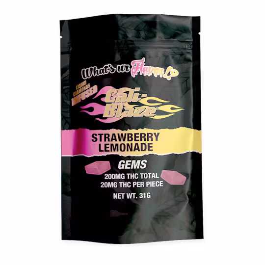 Photograph of product: Cali-Blaze - Liquid Diamonds Infused Gummies - (200mg) - **STRAWBERRY LEMONADE** (7/$20)