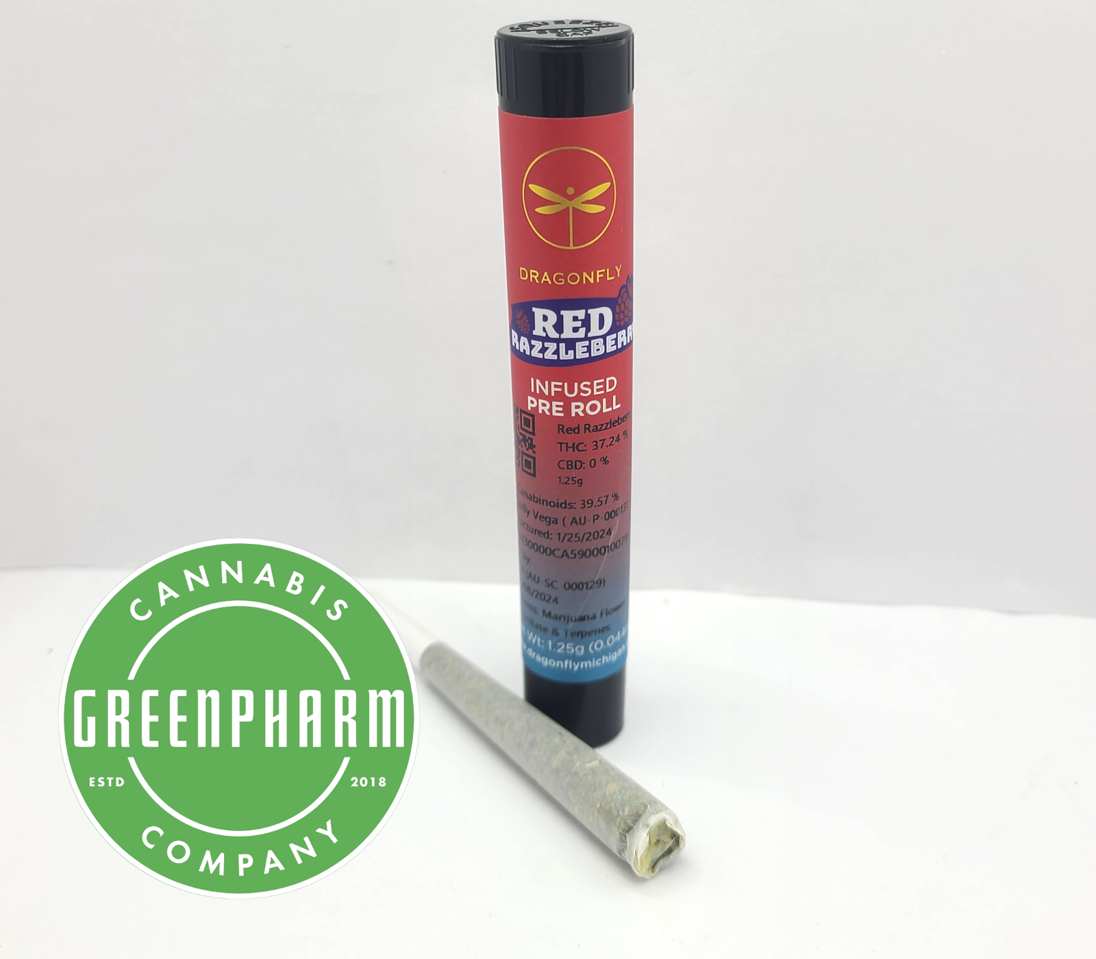 Photograph of product: Infused Pre-Roll | Dragonfly | Red Razzleberry