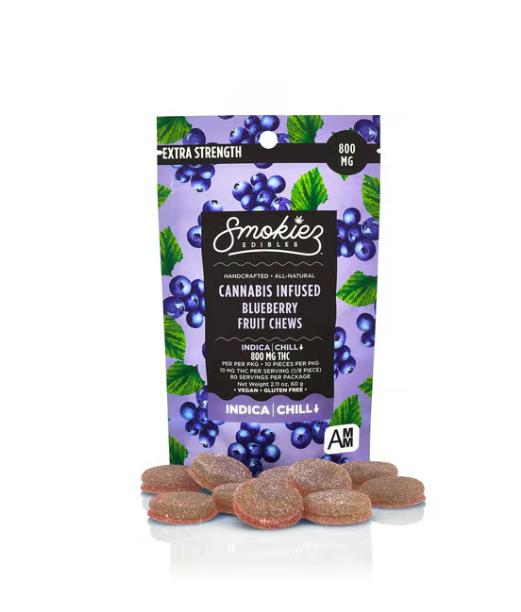 Photograph of product: 800mg Sour Blueberry Gummy