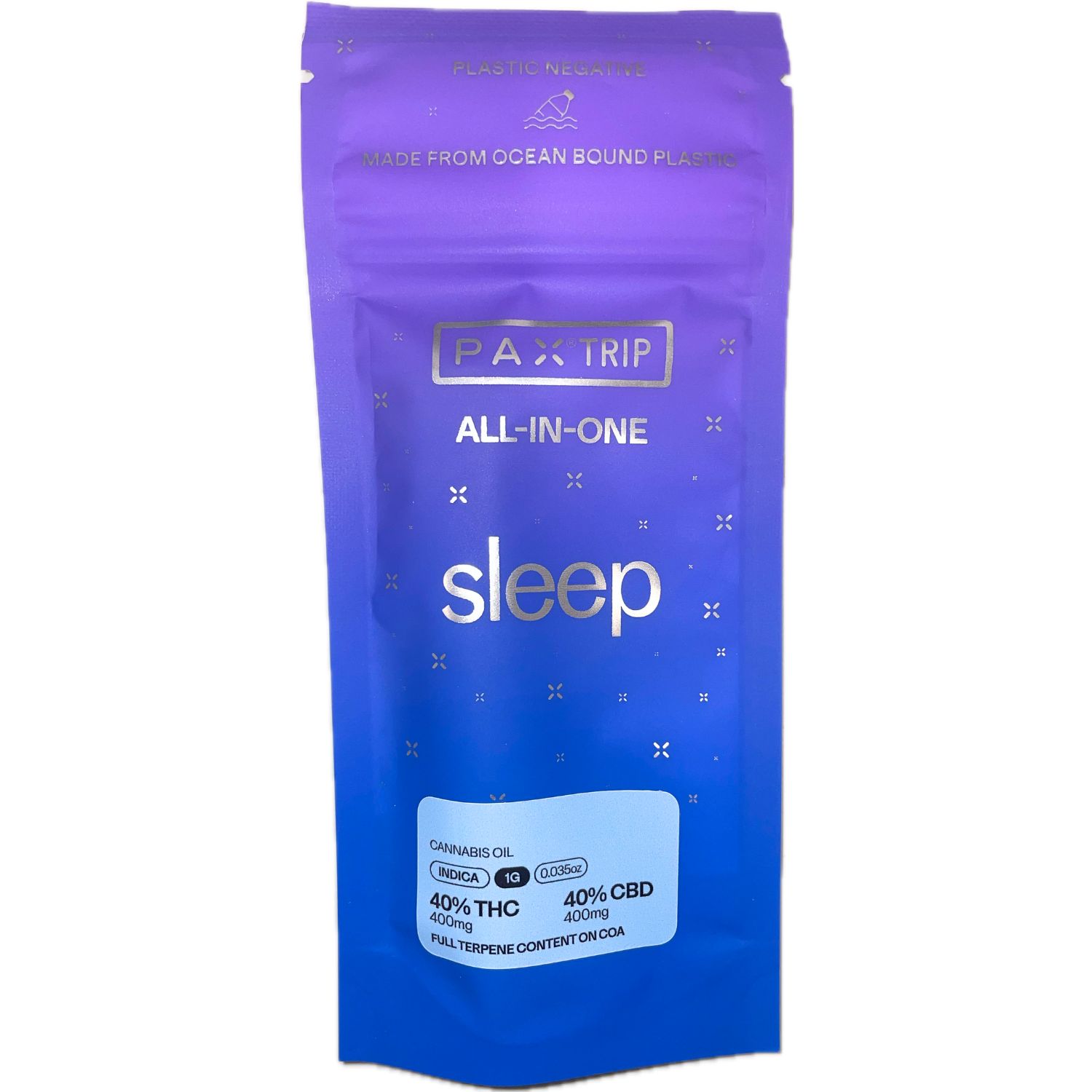 Photograph of product: PAX Trip | Sleep Disposable Vape | 1:1 TH-oui:CBD