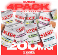 Photograph of product: Banned 200mg Nerdless Gummies | Watermelon