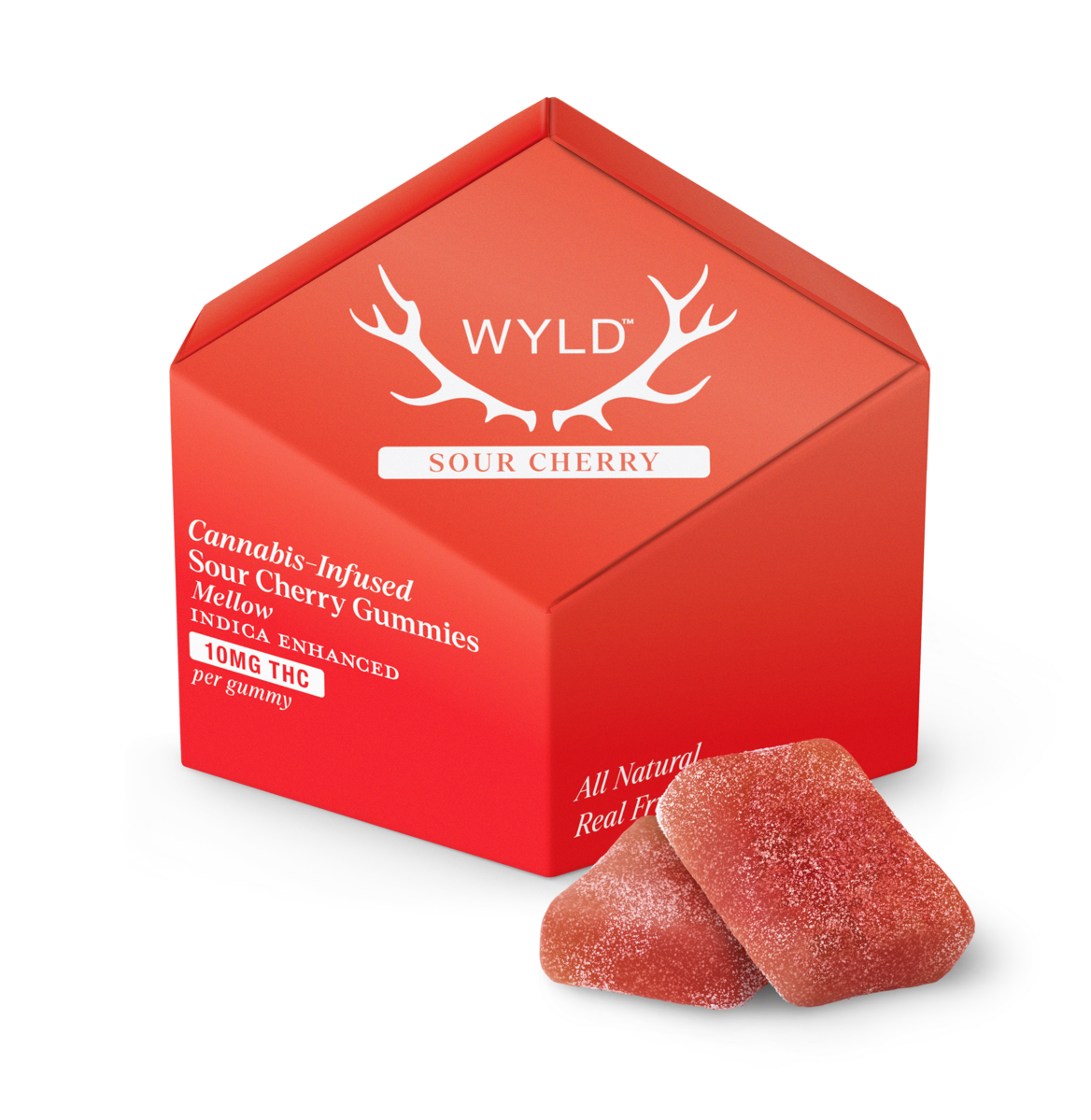 Photograph of product: Wyld | Mellow | Sour Cherry | Gummies | 10pk | 100mg